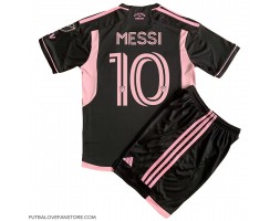 Inter Miami Lionel Messi #10 Vonkajší Detský futbalový dres 2023-24 Krátky Rukáv (+ trenírky)